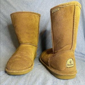 BEARPAW Elle Short Boot Suede Fleece Size 7
